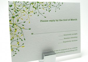 Natural leaves invitations