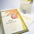 Palm tree luxury wedding invitations