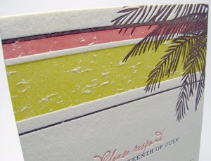 Palm tree wedding invitations