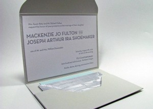 Pocketfold wedding invitations