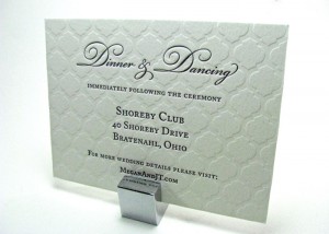 Quatrefoil pattern invitations