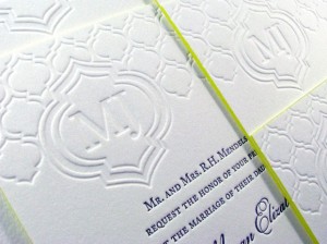 Quatrefoil wedding invitations
