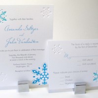 Snowflakes Wedding Invitation - Main