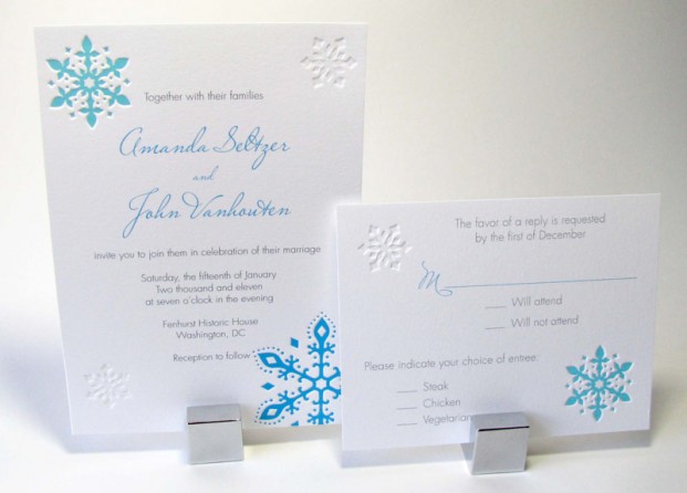 Snowflakes Wedding Invitation