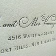 Formal wedding invitation letterpress lace