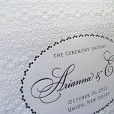 Formal wedding invitation letterpress lace