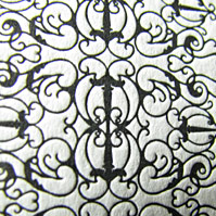 Letterpress Black Tie Formal wrought iron Spanish Lace Wedding Invitation