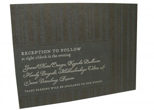 Letterpress Black Tie Formal Wedding Invitations