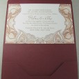 Mehindi Letterpress Wedding Invitation
