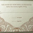 Mehindi Letterpress Wedding Invitation