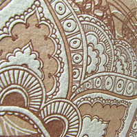 Mehndi Letterpress Wedding Invitation