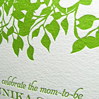 Custom Letterpress Duck Baby Shower Invitation