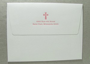 Letterpress Hugs and Kisses Baptism Invitation