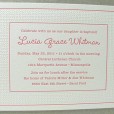 Letterpress XO Hugs and Kisses Baptism Invitation