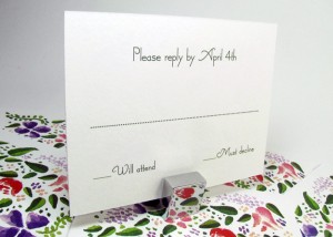 Spring wedding reply cards