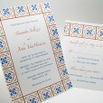 Talavera Mexican Tile Wedding Invitation