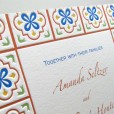 Talavera Mexican Tile Wedding Invitation