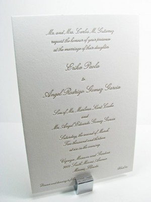 Traditional wedding invitation