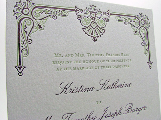 Vintage border invitations