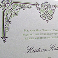 Vintage border letterpress