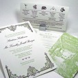 Vintage border invitation set