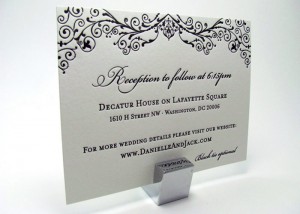 Vintage flourish reception card