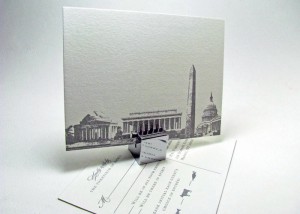 Washington DC monuments reply card