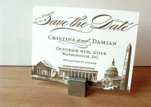 Washington DC monuments save the date