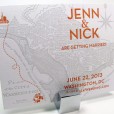 Washington DC vintage map save the dates