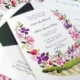 Watercolor letterpress invitations
