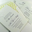 Yellow and gray invitations
