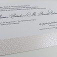 A modern art deco foil stamp invitation