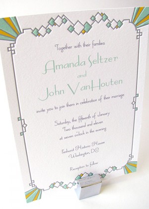 Art Deco Wedding Invitation