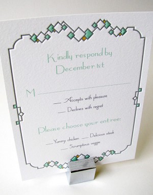 Art Deco Wedding Invitation