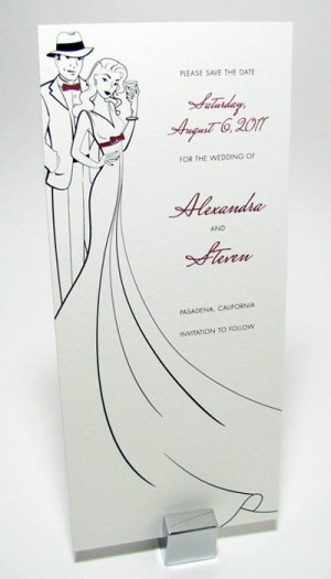 old hollywood wedding invitation