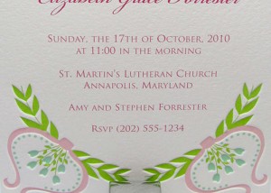 Cameo Baptism Invitations Baby Announcements