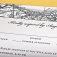 Cape Cod Letterpress Wedding Invitation
