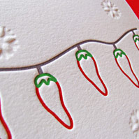 Chili Pepper Lights Holiday Cards