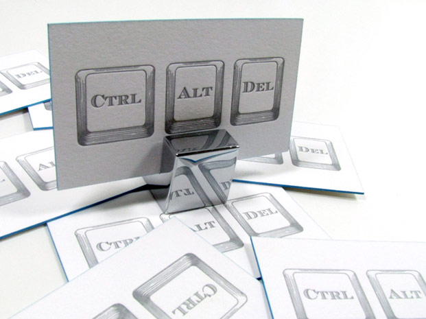 IT professional business card letterpress