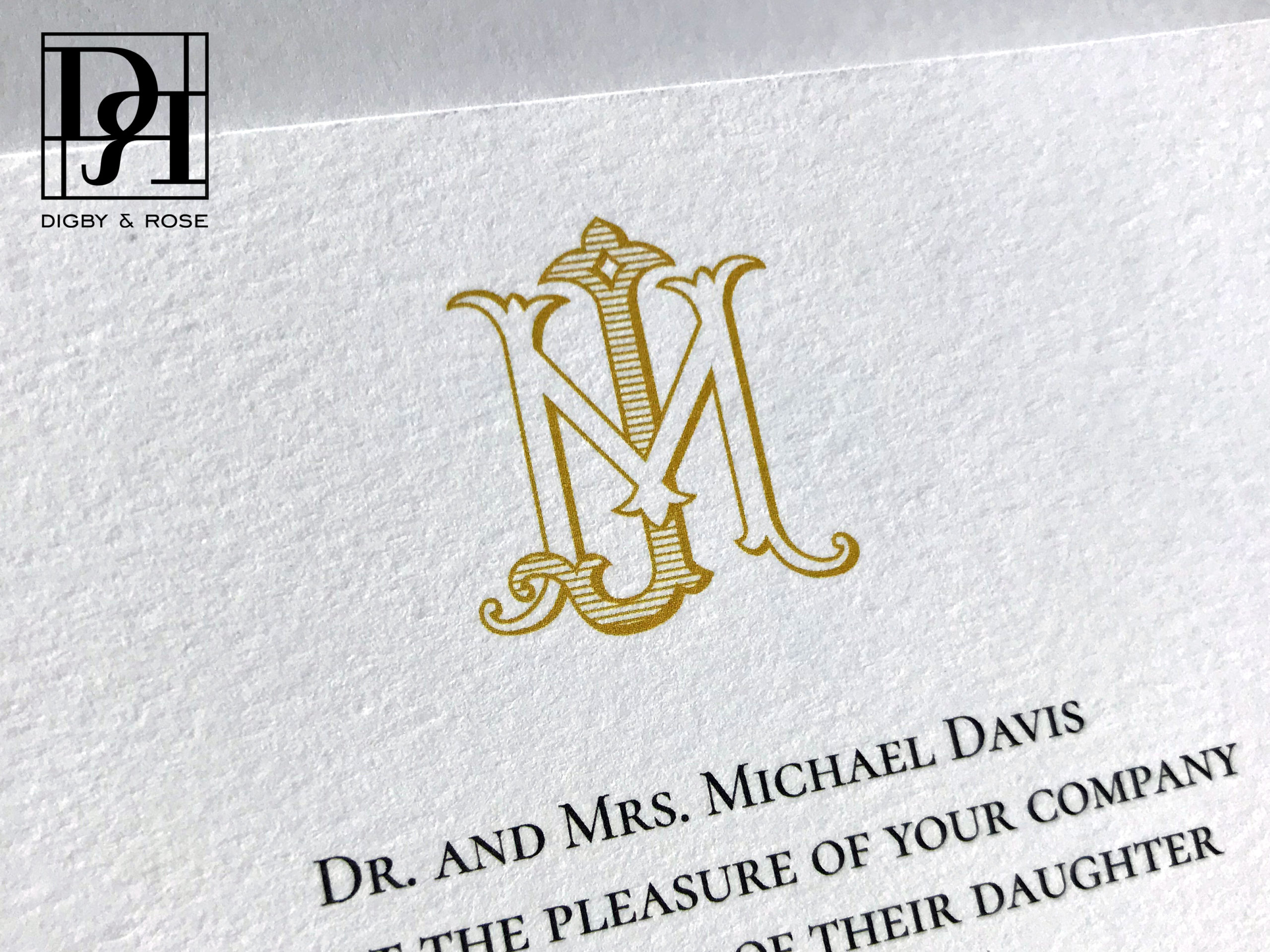 Monogram with MJ and JM initials