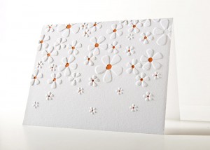 Daises Embossed Card Flowers