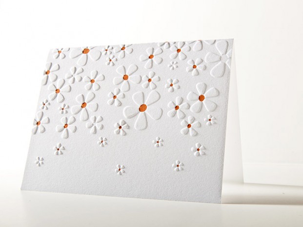 Daisies Embossed Card Flowers