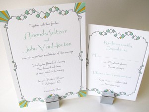 Art Deco Wedding Invitation