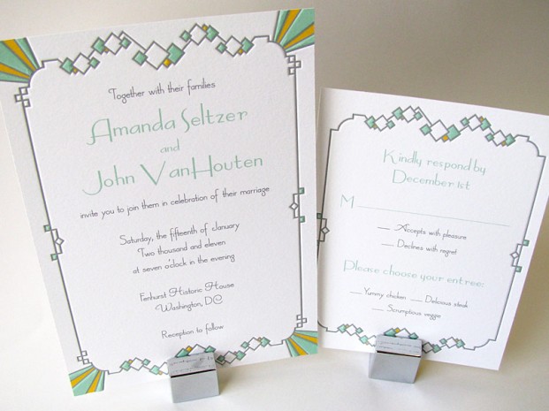 Art Deco Wedding Invitation