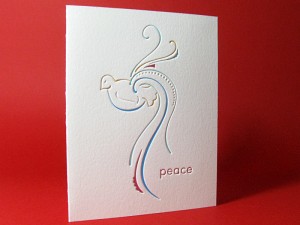 unique christmas cards peace dove