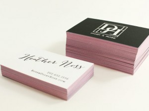 edge painted business card