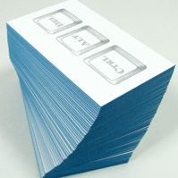 Edge painting letterpress business card
