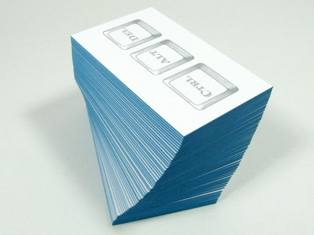 Edge painting letterpress business card