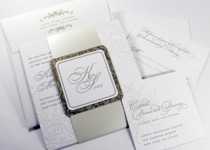Elegant letterpress wedding invitations