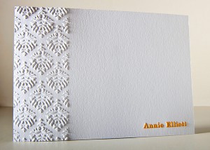 Annie Elliott Custom Embossed Stationery